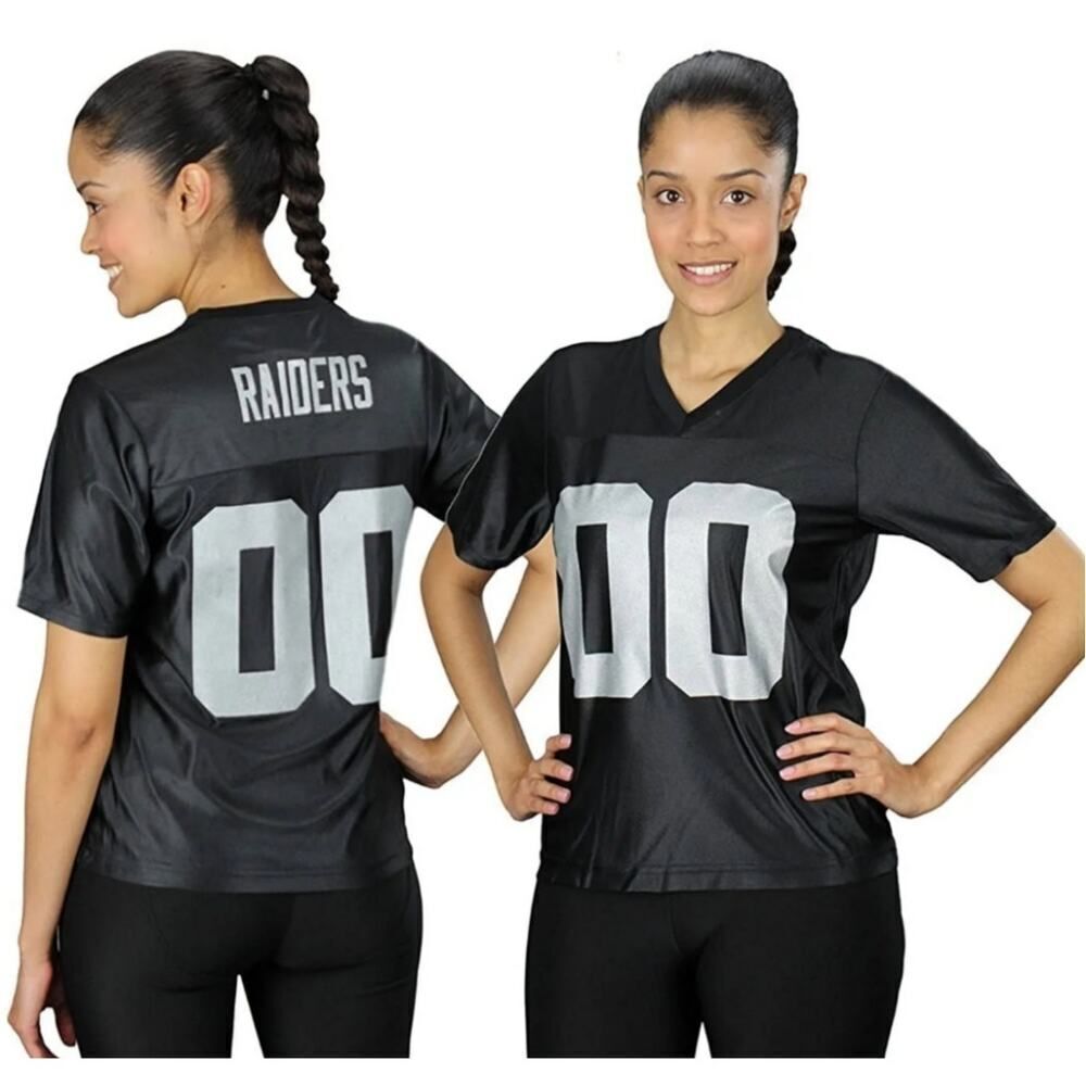 NFL Raiders Team 00 Game V-neck Dazzle Jersey sz XL